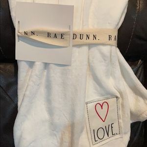 Rae Dunn plush throw